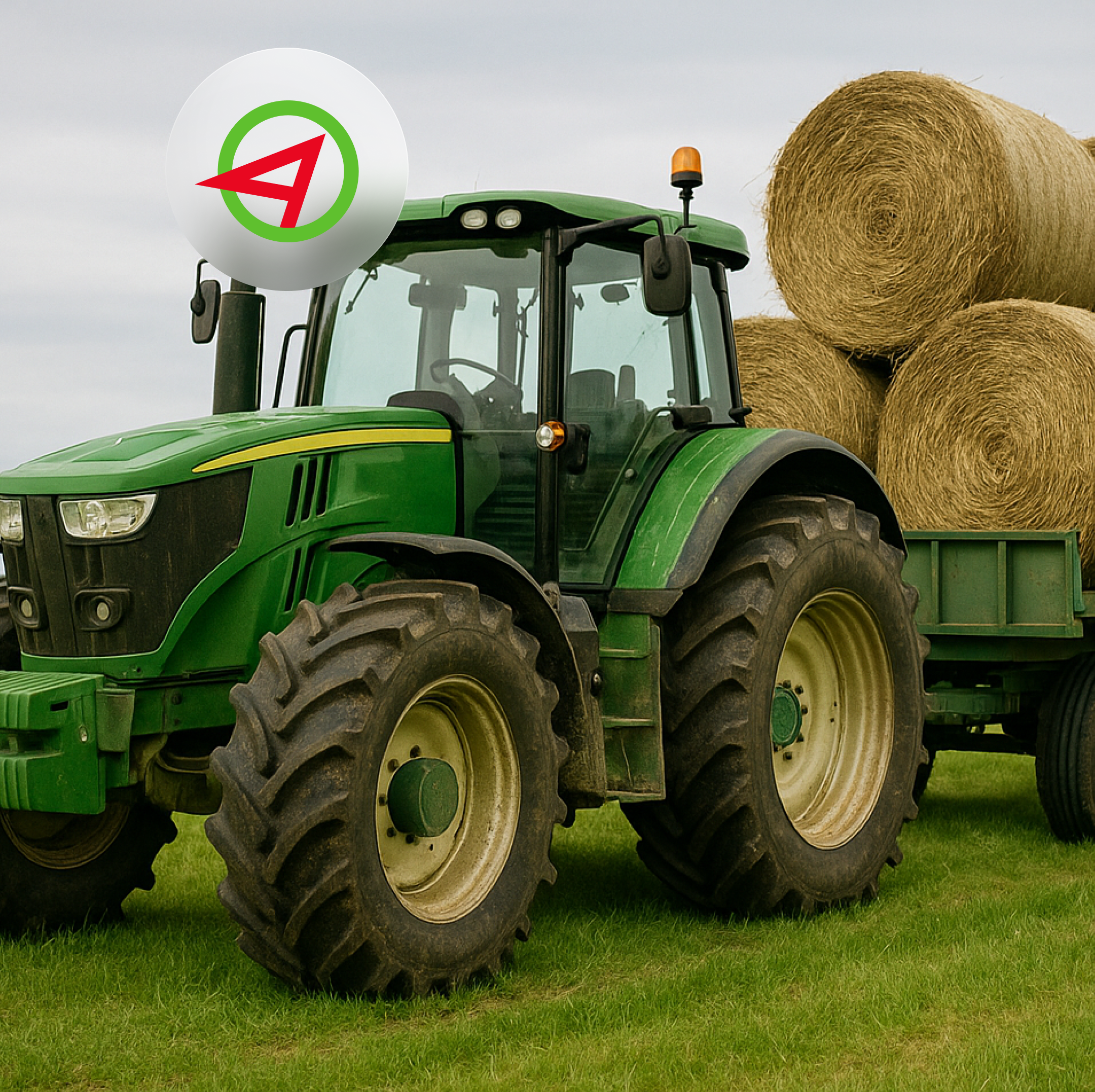 Коровки дуреют с этой прикормки. Поставим подборщик-транспортировщик сена